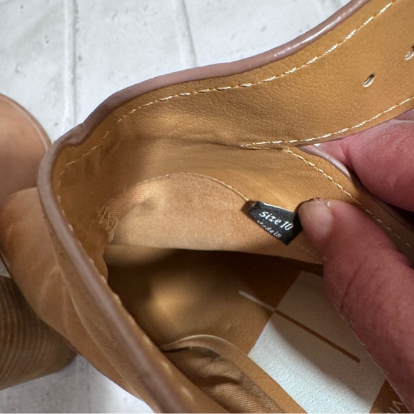 Dolce Vita Jaclyn camel mule heel buckled booties, size 10 - Picture 9 of 10